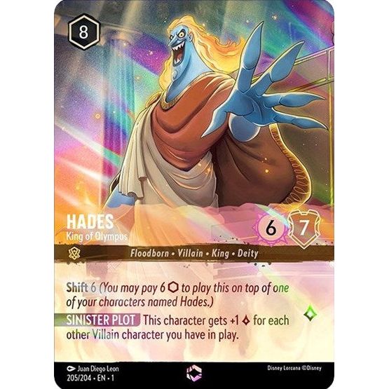Lorcana - The First Chapter - 205/204 Hades - King of Olympus (Enchanted) Enchanted