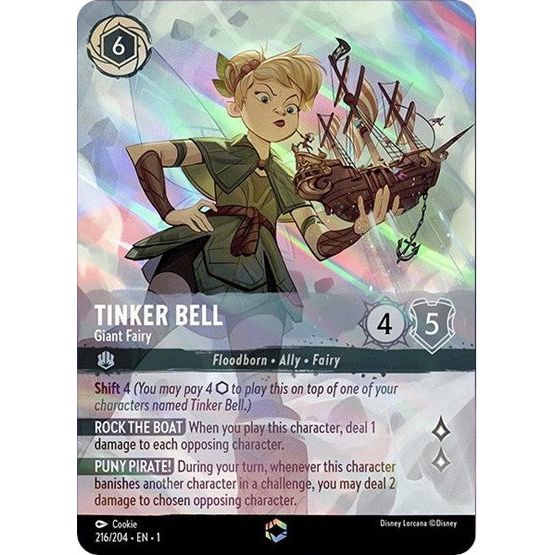 Lorcana - The First Chapter - 216/204 Tinker Bell - Giant Fairy (Enchanted) Enchanted
