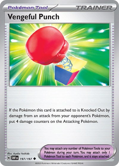 Scarlet & Violet Obsidian Flames - 197/197 Vengeful Punch Uncommon