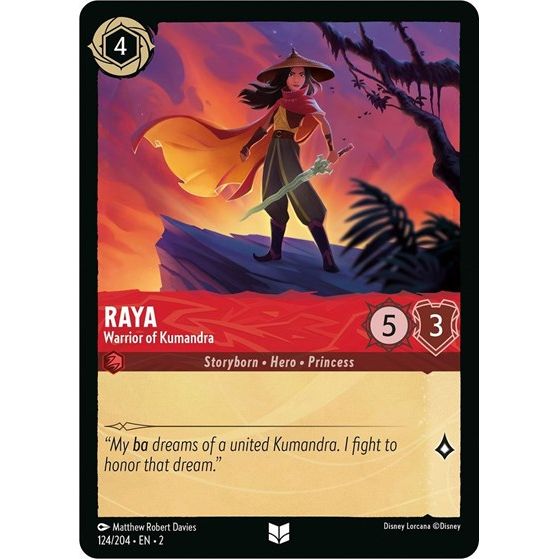 Lorcana - Rise of the Floodborn - 124/204 Raya - Warrior of Kumandra Uncommon