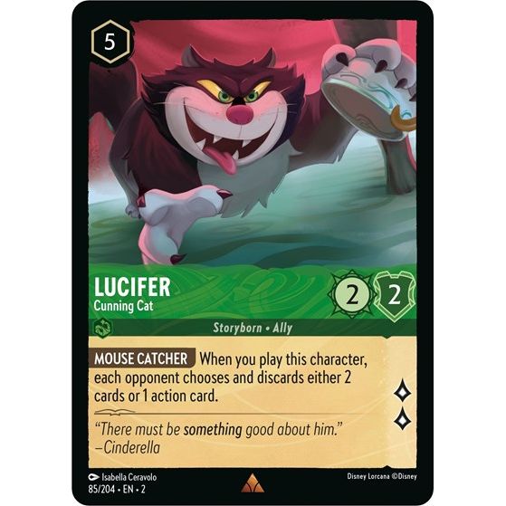 Lorcana - Rise of the Floodborn - 085/204 Lucifer - Cunning Cat Rare