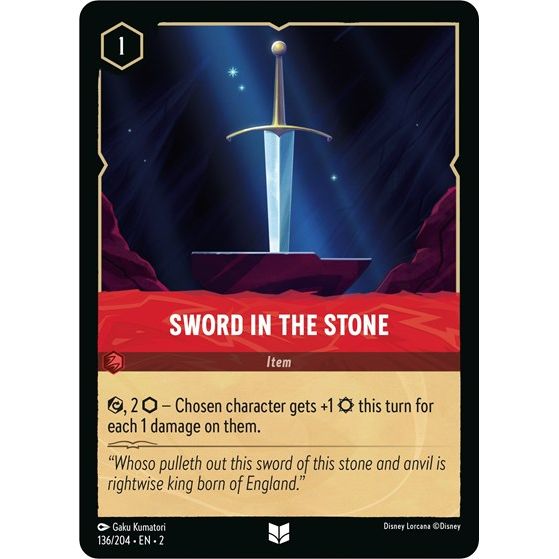Lorcana - Rise of the Floodborn - 136/204 Sword in the Stone Uncommon