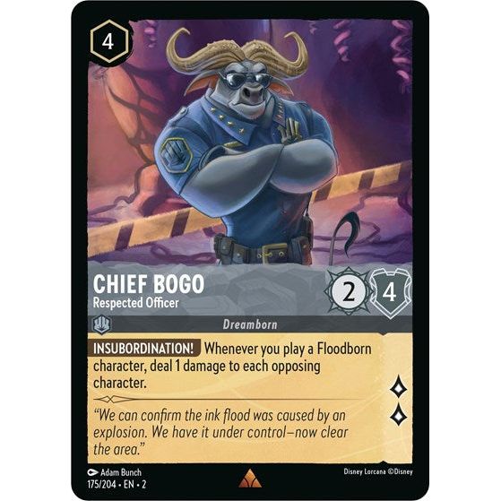 Lorcana - Rise of the Floodborn - 175/204 Chief Bogo - Respected Officer Rare