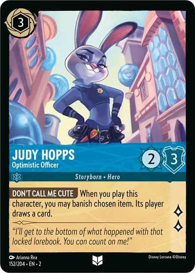 Lorcana - Rise of the Floodborn - 152/204 Judy Hopps - Optimistic Officer Uncommon