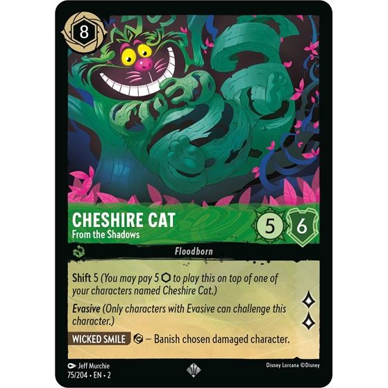 Lorcana - Rise of the Floodborn - 075/204 Cheshire Cat - From the Shadows Super Rare