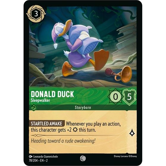 Lorcana - Rise of the Floodborn - 078/204 Donald Duck - Sleepwalker Common