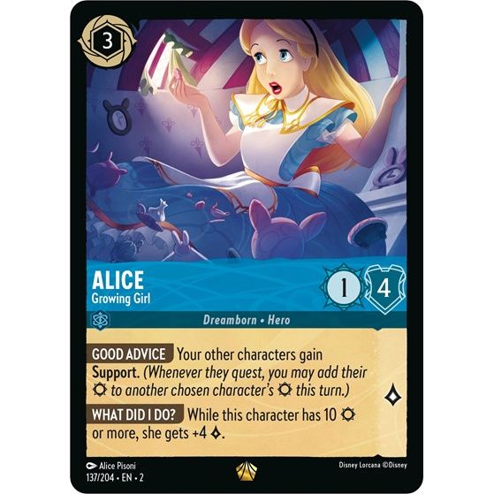 Lorcana - Rise of the Floodborn - 137/204 Alice - Growing Girl Legendary