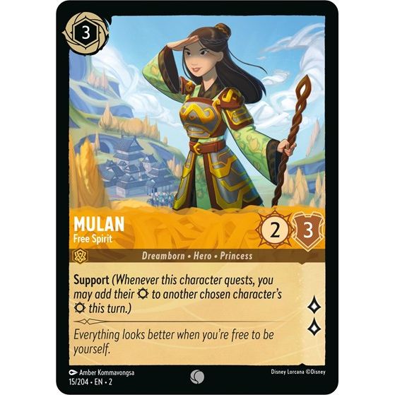 Lorcana - Rise of the Floodborn - 015/204 Mulan - Free Spirit Common