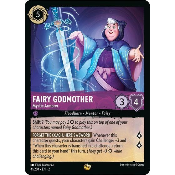 Lorcana - Rise of the Floodborn - 041/204 Fairy Godmother - Mystic Armorer Legendary