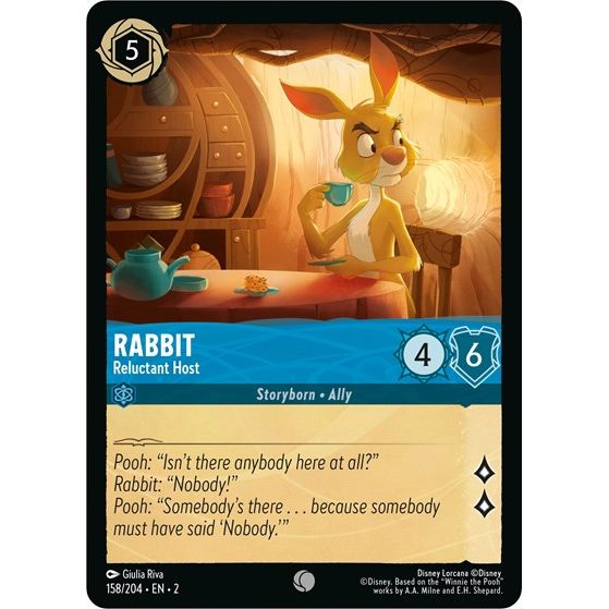 Lorcana - Rise of the Floodborn - 158/204 Rabbit - Reluctant Host Common