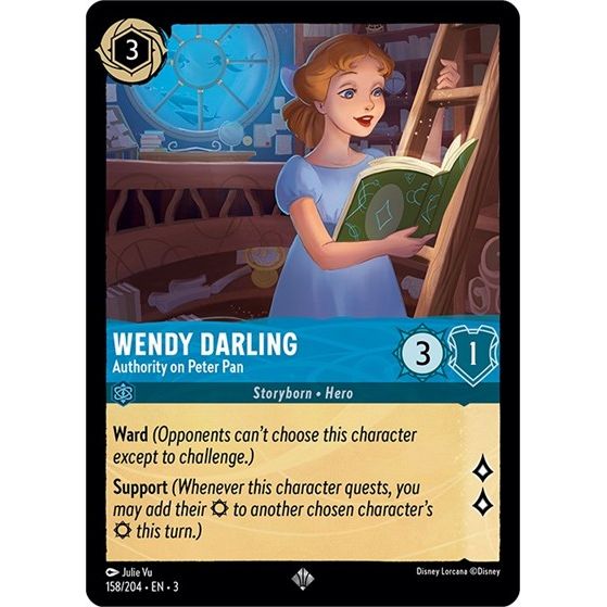 Lorcana - Into The Inklands - 158/204 Wendy Darling - Authority on Peter Pan Super Rare
