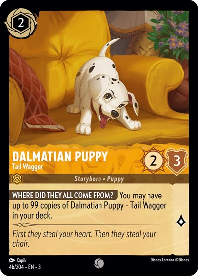 Lorcana - Into The Inklands - 04b/204 Dalmatian Puppy - Tail Wagger (4b/204) Common