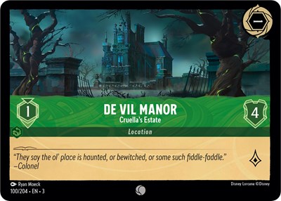 Lorcana - Into The Inklands - 100/204 De Vil Manor - Cruella's Estate Common