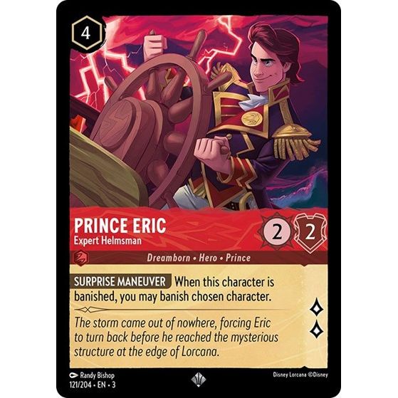 Lorcana - Into The Inklands - 121/204 Prince Eric - Expert Helmsman Super Rare