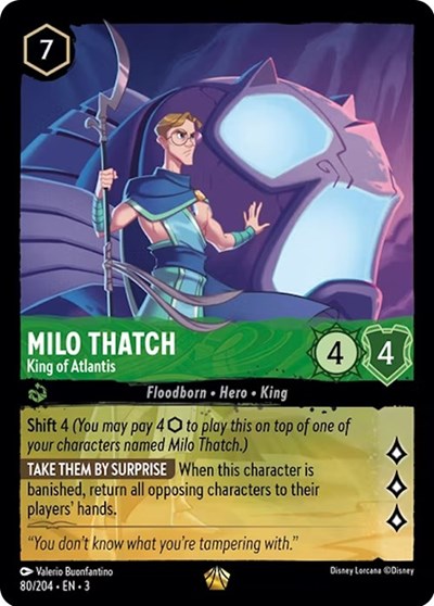 Lorcana - Into The Inklands - 080/204 Milo Thatch - King of Atlantis Legendary