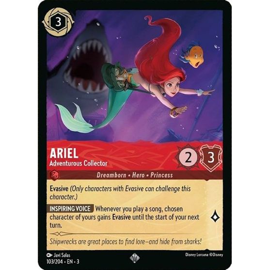 Lorcana - Into The Inklands - 103/204 Ariel - Adventurous Collector Super Rare