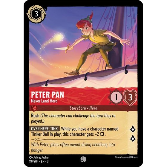 Lorcana - Into The Inklands - 119/204 Peter Pan - Never Land Hero Common