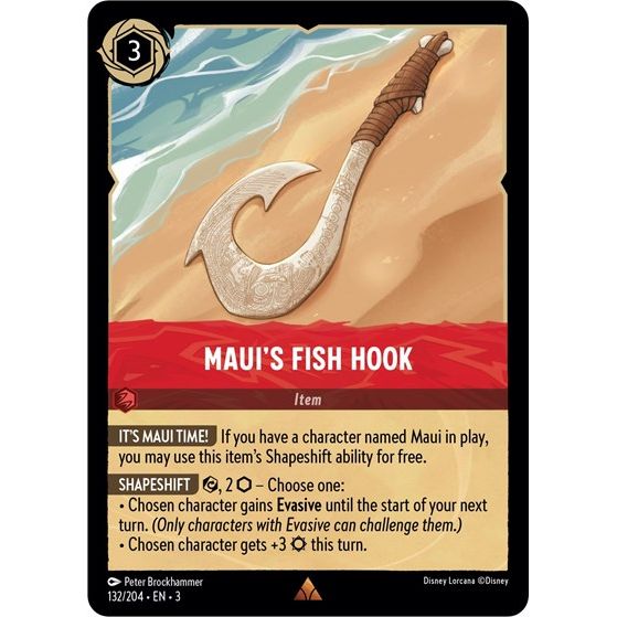 Lorcana - Into The Inklands - 132/204 Maui's Fish Hook Rare