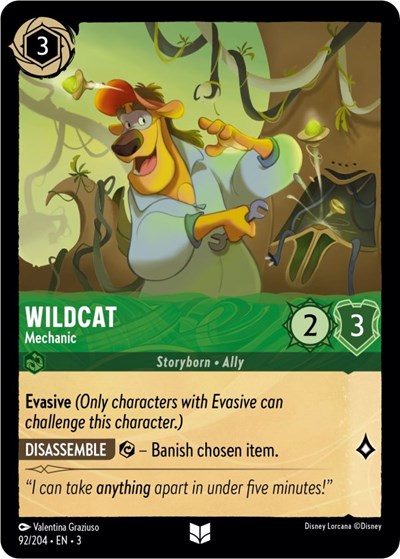 Lorcana - Into The Inklands - 092/204 Wildcat - Mechanic Uncommon