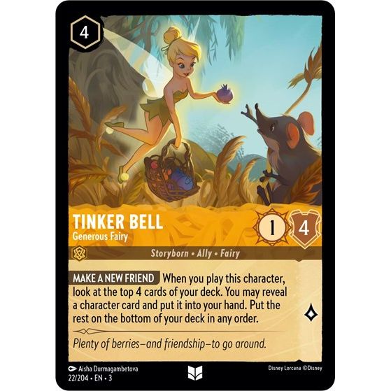 Lorcana - Into The Inklands - 022/204 Tinker Bell - Generous Fairy Uncommon