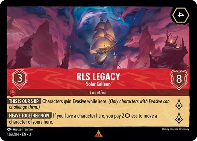 Lorcana - Into The Inklands - 136/204 RLS Legacy - Solar Galleon Rare