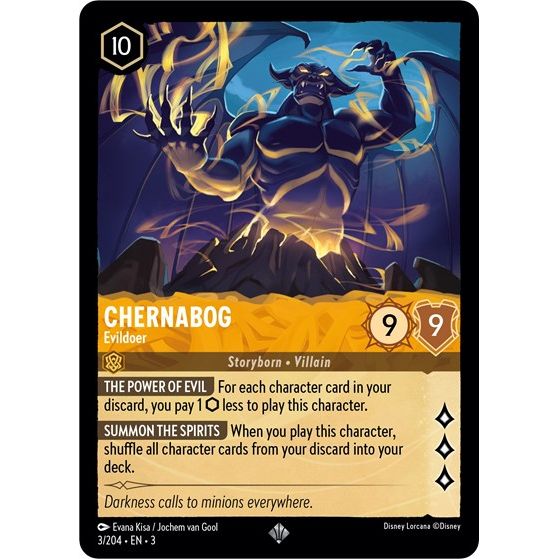 Lorcana - Into The Inklands - 003/204 Chernabog - Evildoer Super Rare