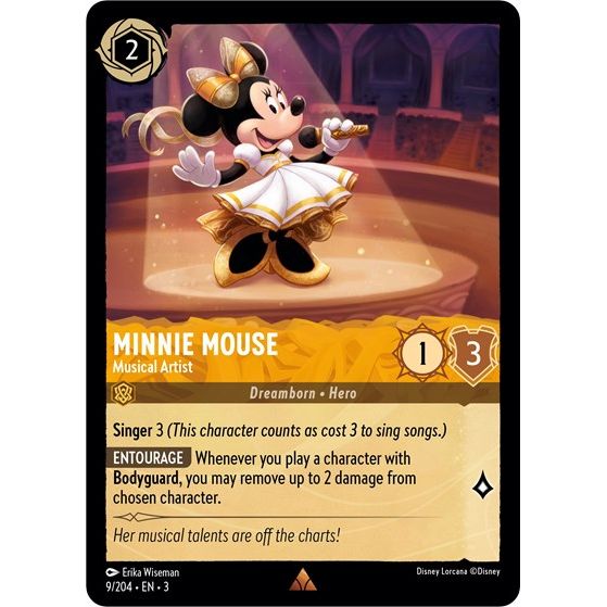 Lorcana - Into The Inklands - 009/204 Minnie Mouse - Musical Artist Rare