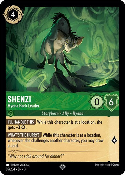 Lorcana - Into The Inklands - 085/204 Shenzi - Hyena Pack Leader Super Rare