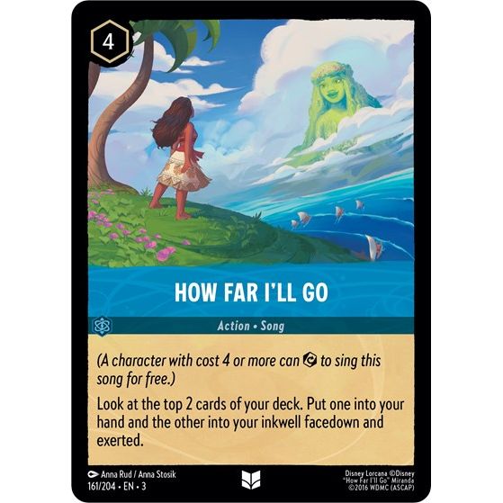 Lorcana - Into The Inklands - 161/204 How Far I'll Go Uncommon