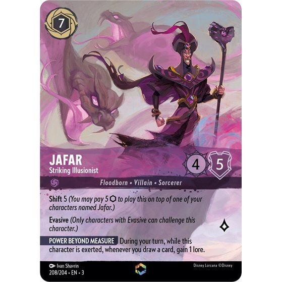 Lorcana - Into The Inklands - 208/204 Jafar - Striking Illusionist (Enchanted) Enchanted
