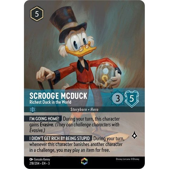 Lorcana - Into The Inklands - 218/204 Scrooge McDuck - Richest Duck in the World (Enchanted) Enchanted
