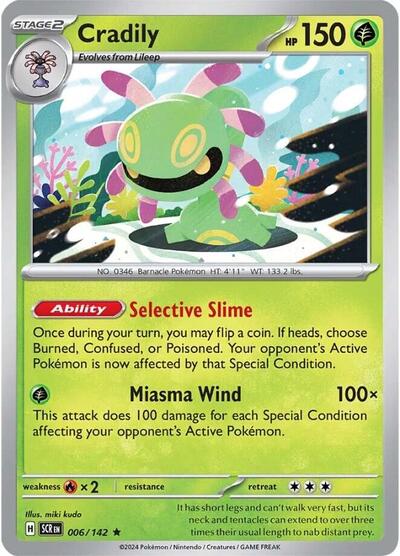Scarlet & Violet Stellar Crown - 006/142 Cradily Rare