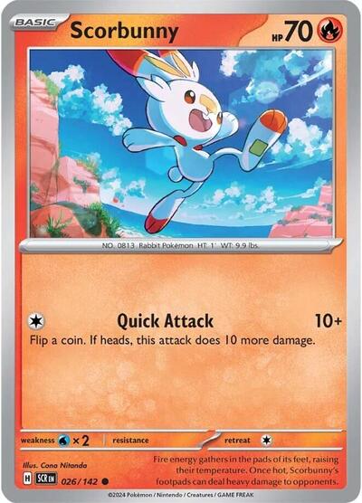 Scarlet & Violet Stellar Crown - 026/142 Scorbunny Common