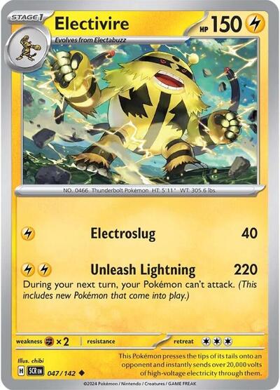 Scarlet & Violet Stellar Crown - 047/142 Electivire Uncommon