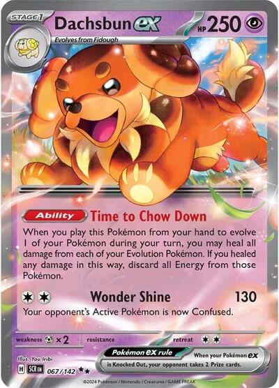 Scarlet & Violet Stellar Crown - 067/142 Dachsbun ex Double Rare