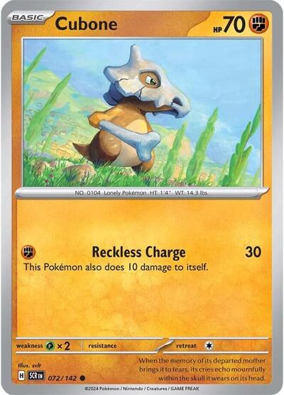 Scarlet & Violet Stellar Crown - 072/142 Cubone Common