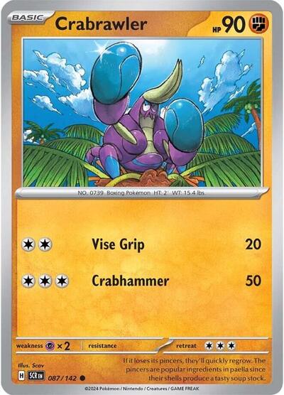 Scarlet & Violet Stellar Crown - 087/142 Crabrawler Common