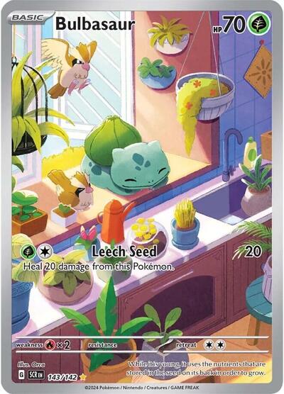 Scarlet & Violet Stellar Crown - 143/142 Bulbasaur Illustration Rare