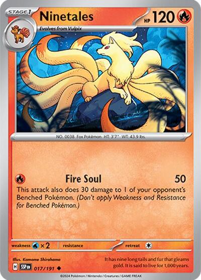 Scarlet & Violet Surging Sparks - 017/191 Ninetales Uncommon