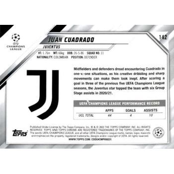 2021-22 Topps Chrome UEFA Champions League #142 Juan Cuadrado