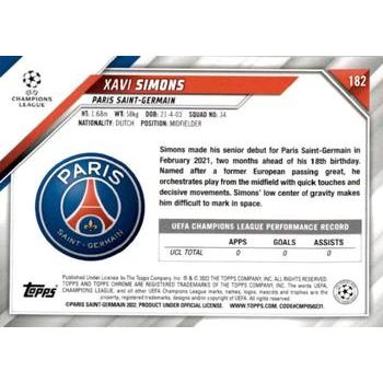 2021-22 Topps Chrome UEFA Champions League #182 Xavi Simons