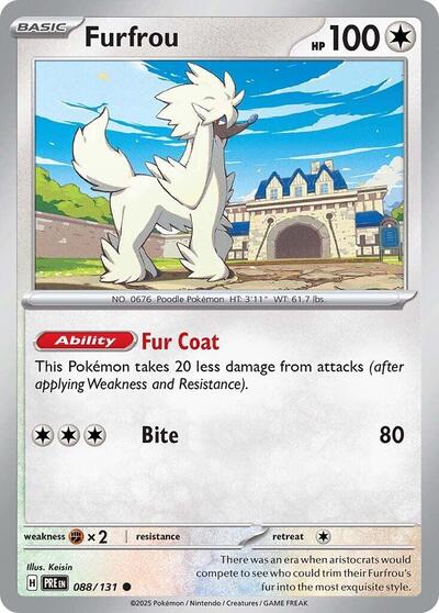 Scarlet & Violet Prismatic Evolutions - 088/131 Furfrou Common