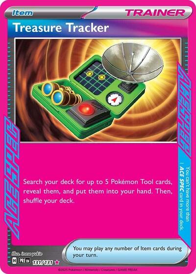 Scarlet & Violet Prismatic Evolutions - 131/131 Treasure Tracker ACE SPEC Rare