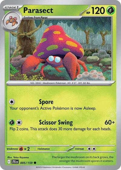 Scarlet & Violet Journey Together - 005/159 Parasect Common