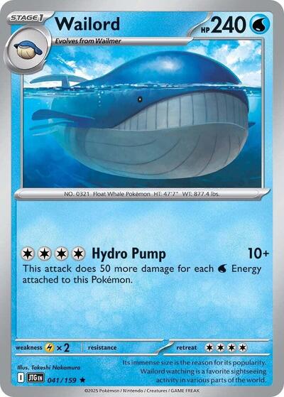 Scarlet & Violet Journey Together - 041/159 Wailord Holo Rare