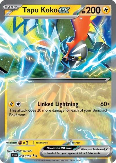 Scarlet & Violet Journey Together - 051/159 Tapu Koko ex Double Rare