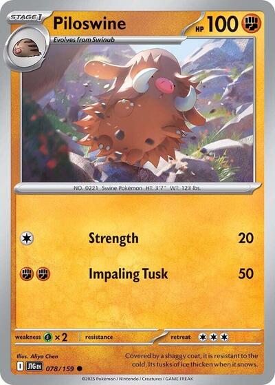 Scarlet & Violet Journey Together - 078/159 Piloswine Common