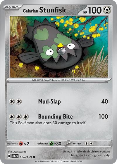 Scarlet & Violet Journey Together - 106/159 Galarian Stunfisk Common