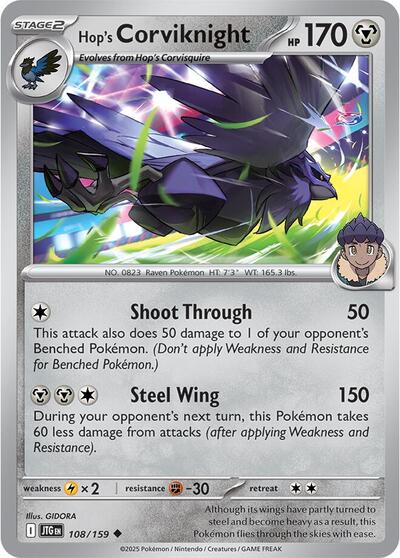 Scarlet & Violet Journey Together - 108/159 Hop's Corviknight Uncommon