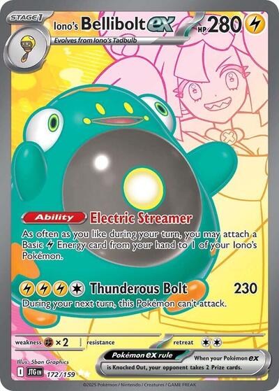 Scarlet & Violet Journey Together - 172/159 Iono's Bellibolt ex Ultra Rare